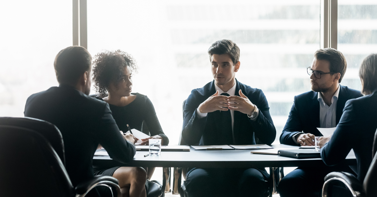 Conference room discussion